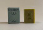 Hydrating olive oil and aloe vera soap bar on a natural stone tray, handcrafted in Italy for soft, refreshed skin